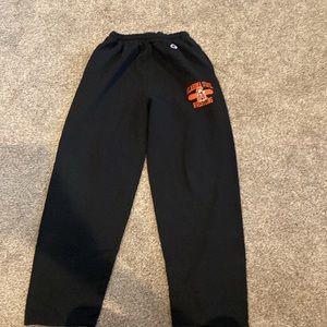 Men's Wide Leg Black Oklahoma State Wrestling Sweatpants